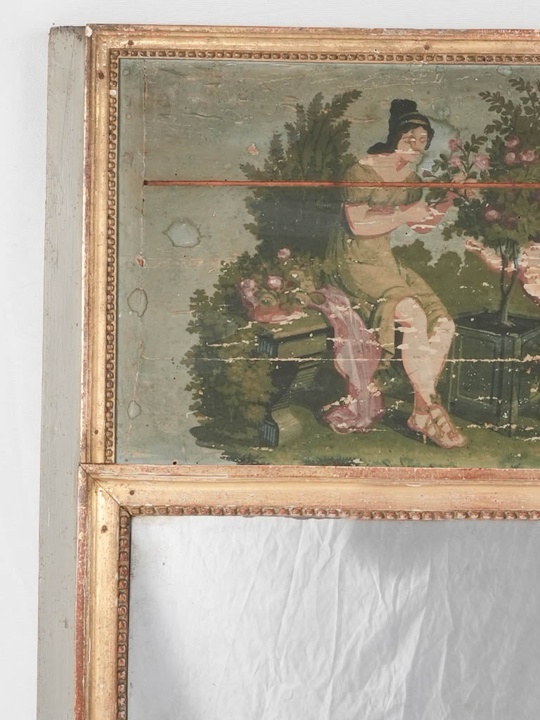 Rustic Louis XVI trumeau mirror 40½" x 23¼"