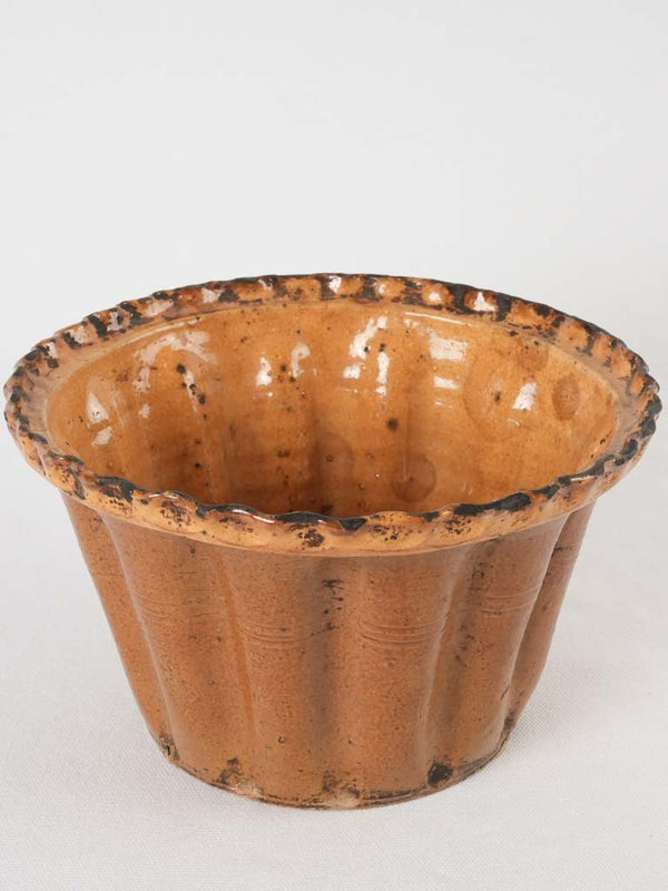 RESERVED GG Rare terracotta French cake mold - late 18th century 9"