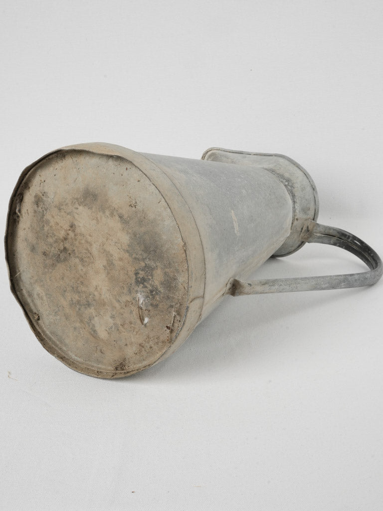 Patina-covered, authentic French zinc vase