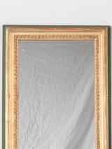 Sage-finished vintage rectangular wall mirror