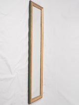 Louis XVI narrow mirror w/ pearl & sage detail