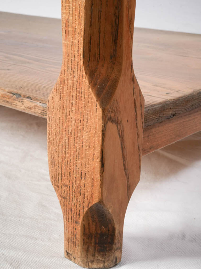 Aged wood French serving table