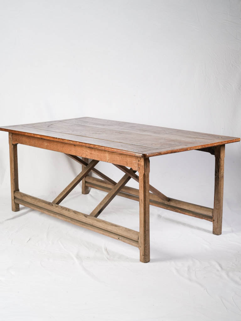 Antique French walnut winemaker's table  