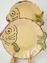 Collection of vintage fish-shaped bouillabaisse plates - Vallauris