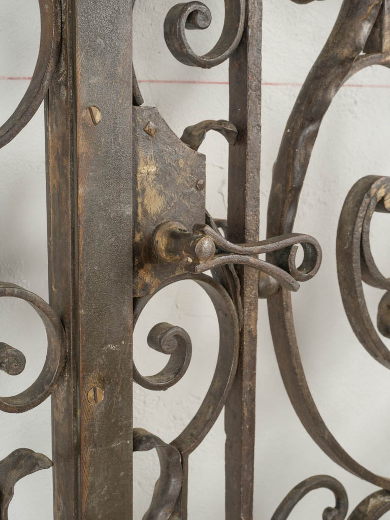 Elegant historic wrought iron access door