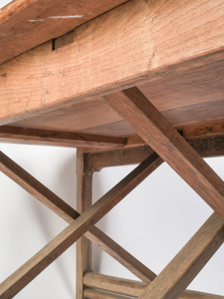 Subtle antique walnut console table  