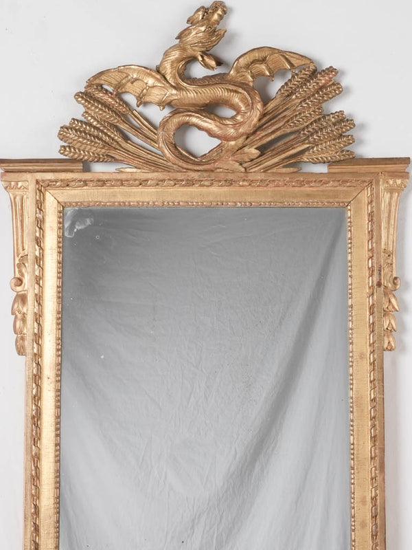 Ornate gilt dragon motif mirror