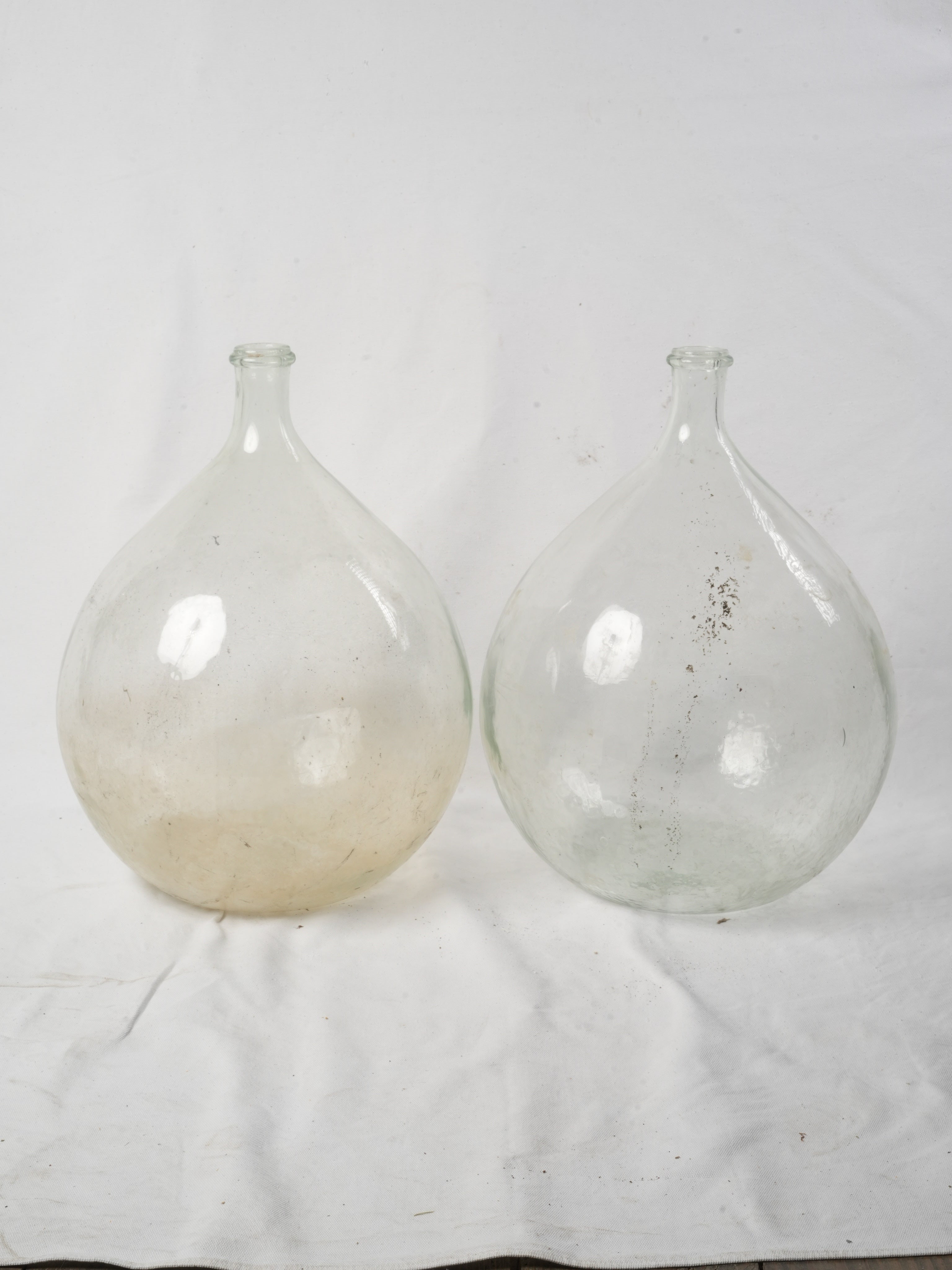 Artisanal clear hand-blown vessels