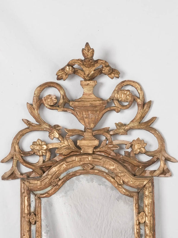 Louis XIV giltwood mirror 49¼" x 23¾"