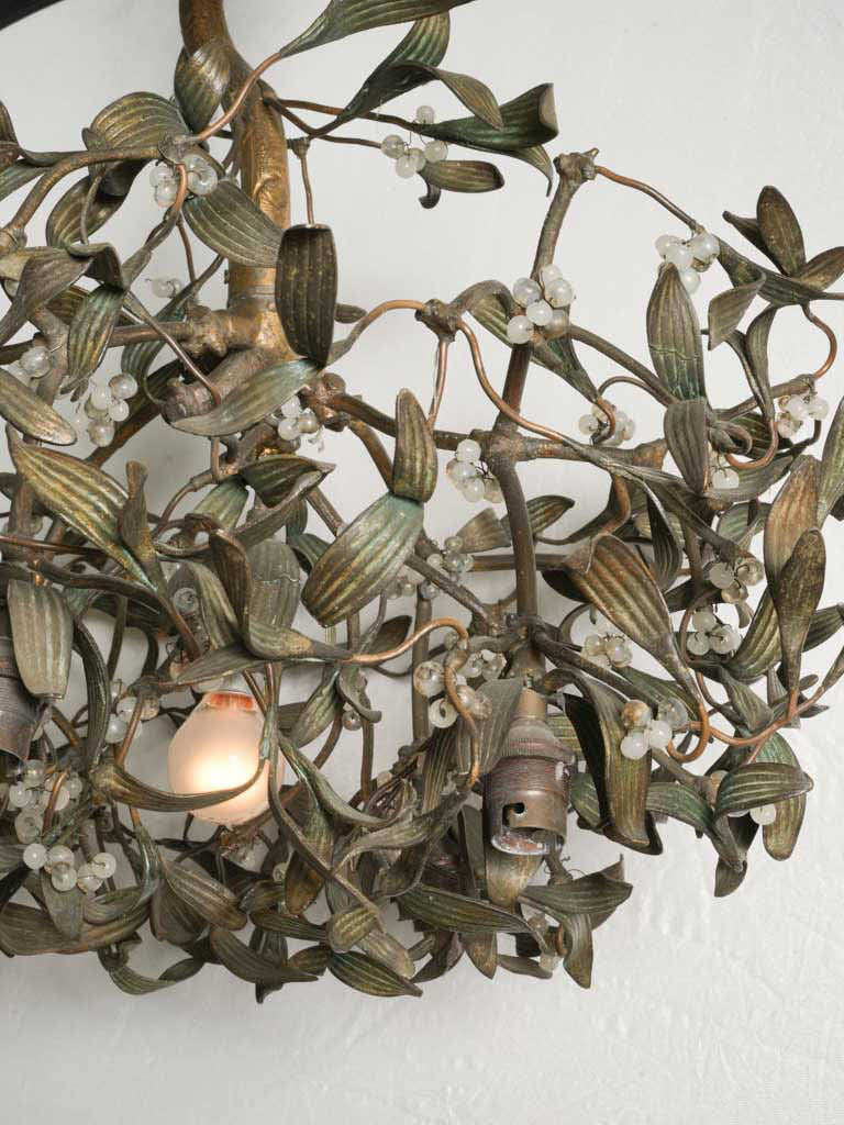 Opaline glass berry chandelier