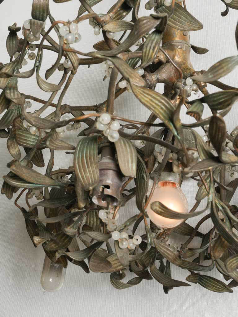 Patina-finished bronze light fixture