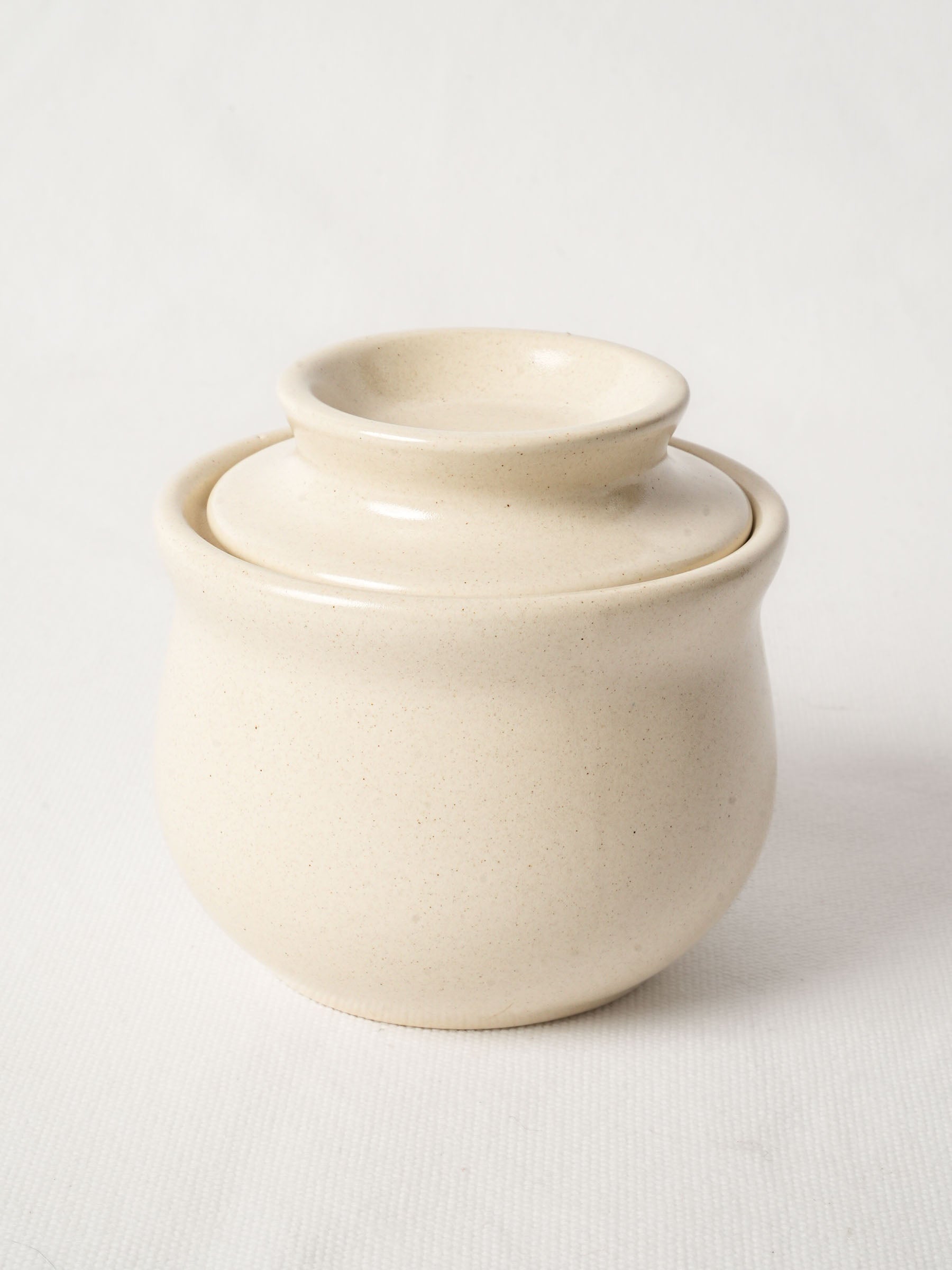 Vintage French Ceramic Butter Bell - Ivory Glaze 7½"