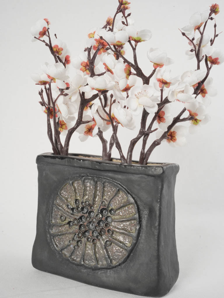 Elegant black glazed vase  