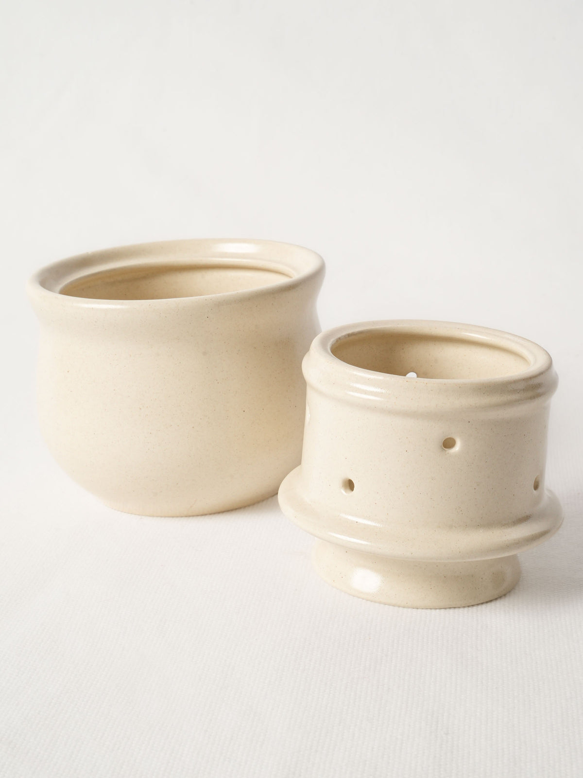 Vintage French Ceramic Butter Bell - Ivory Glaze 7½"