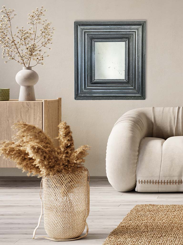 Ebonized guilloché pattern wall decor
