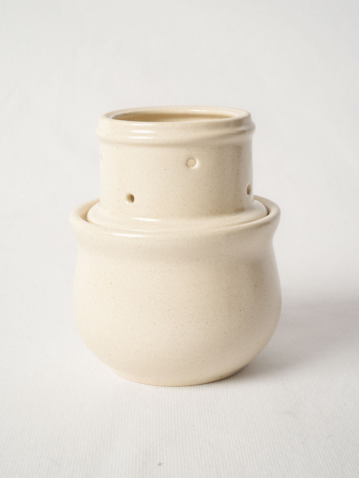 Vintage French Ceramic Butter Bell - Ivory Glaze 7½"