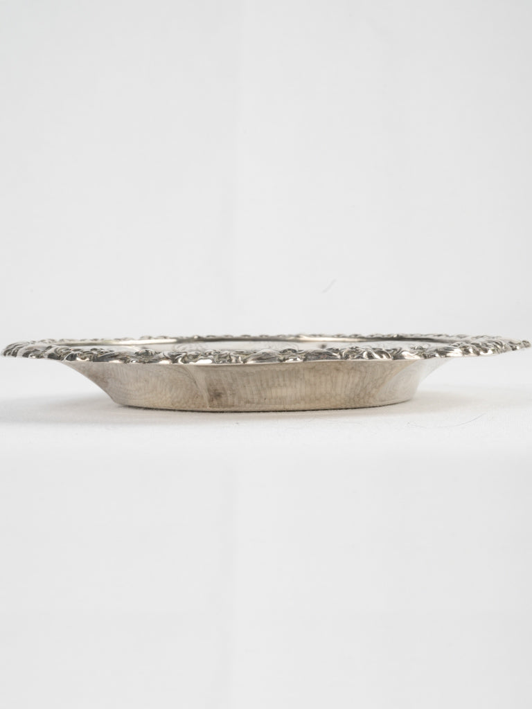 Silver collectible coaster from France