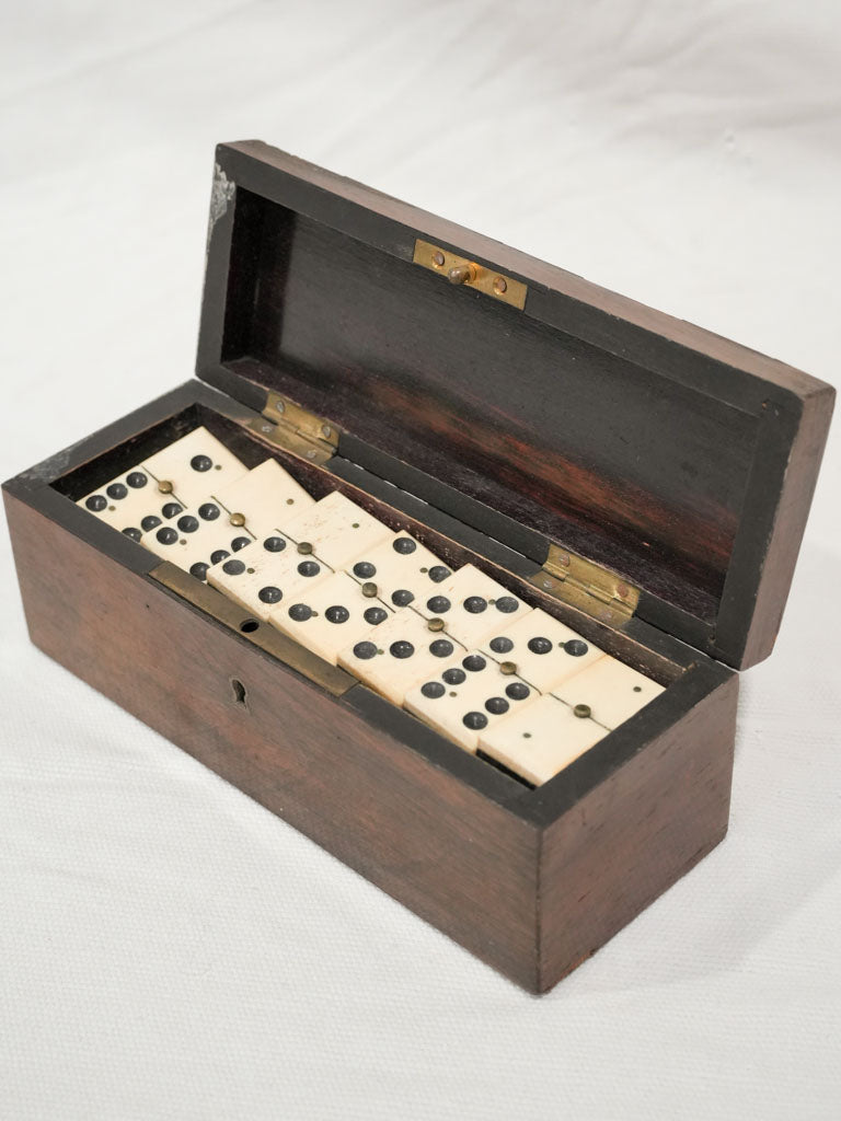 19th-Century Napoleon III Domino Set in Wooden Case