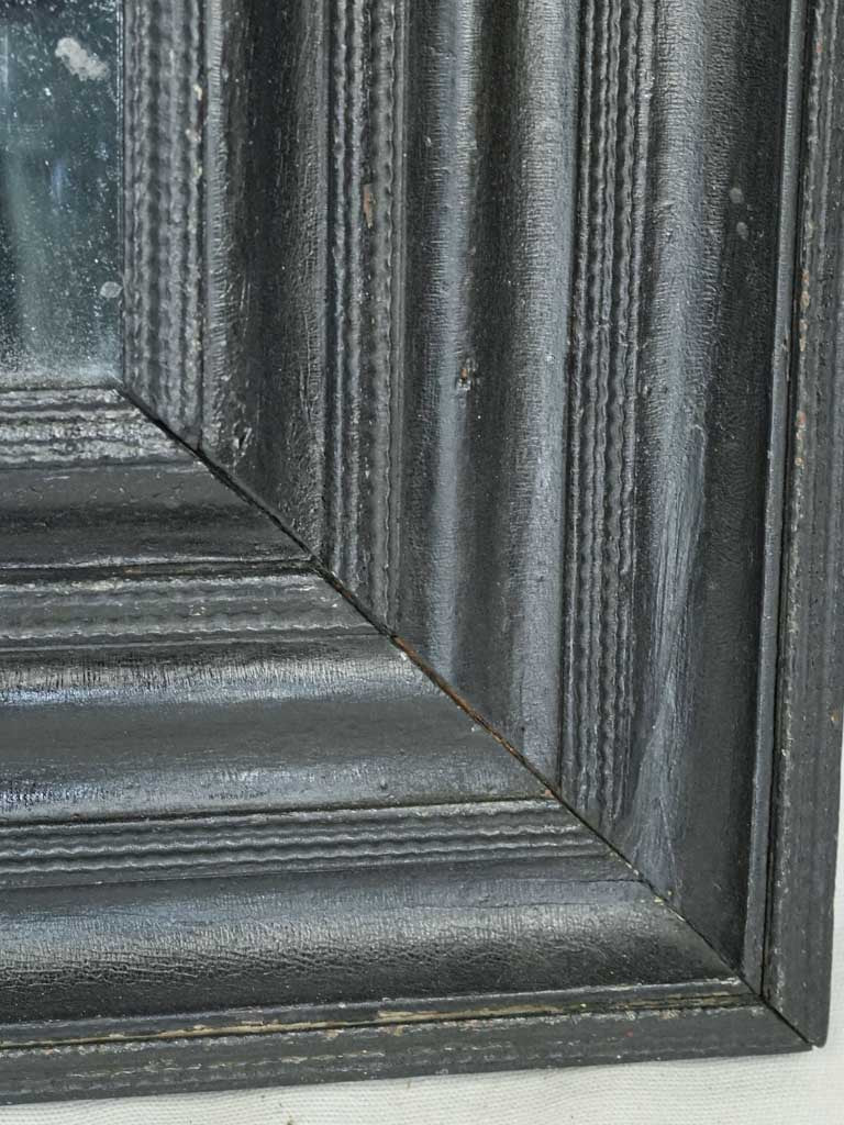Timeless textured black frame mirror