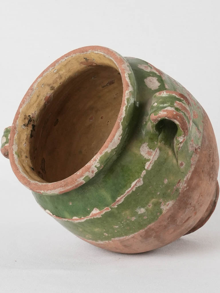 Antique Glazed Terracotta Pot from France