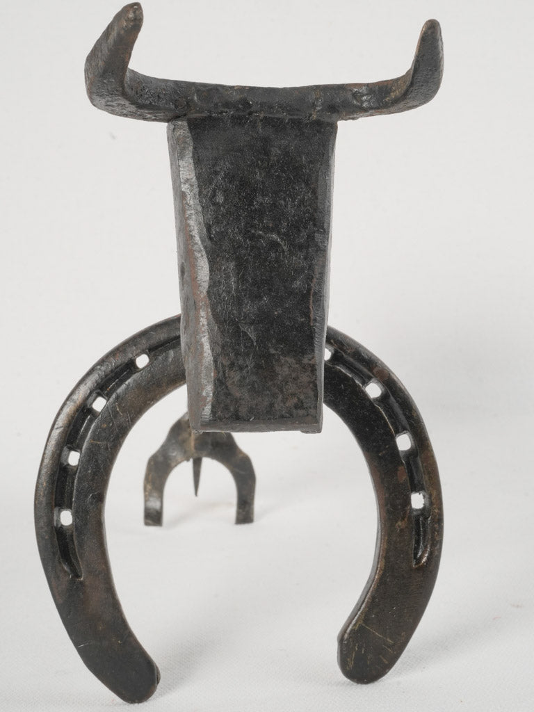 Authentic raw iron bull decor  