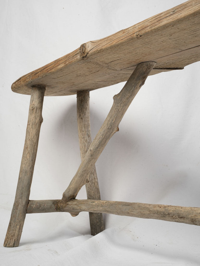 20th-Century French Rustic Driftwood Bench - 53½"
