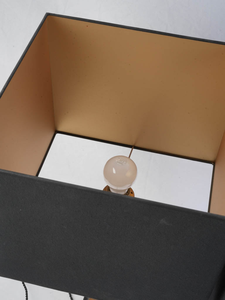 Lively burl figured wood lamps  