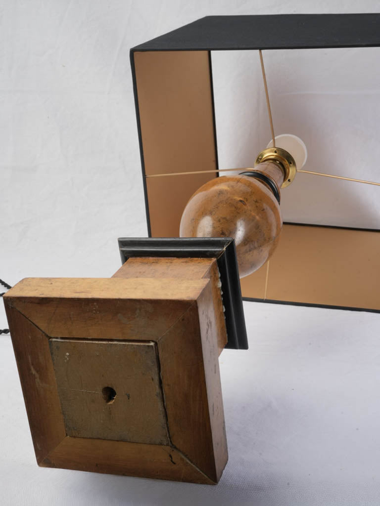 Artful patina vintage French lamps