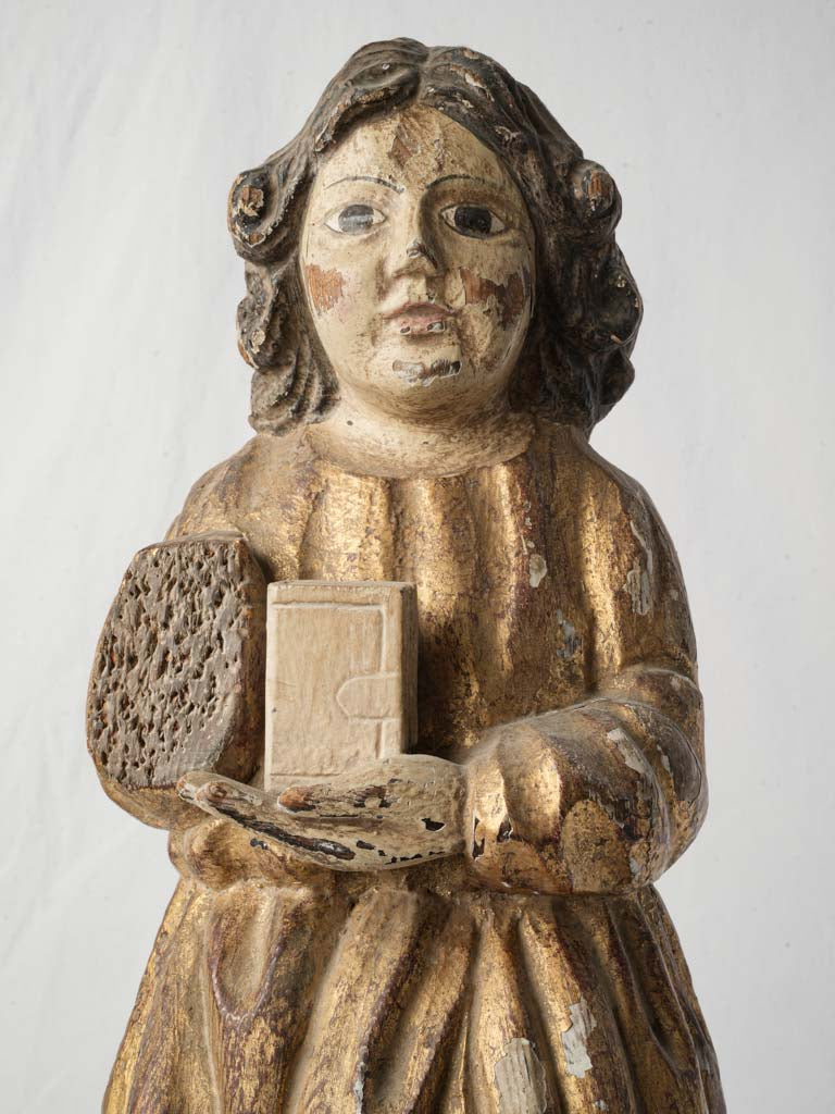 Unique Saint Luke carved statue