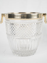 Antique silver-accented ice bucket