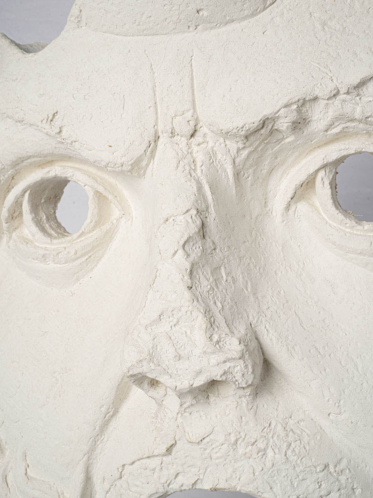 Pair of Oversized 1960s Italian Plaster Mask Sculptures - 42½