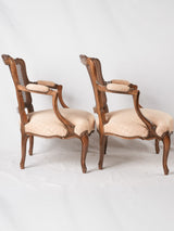 Pair Louis XV Provencal armchairs w/ cane back