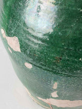 French pottery collection antique green pot