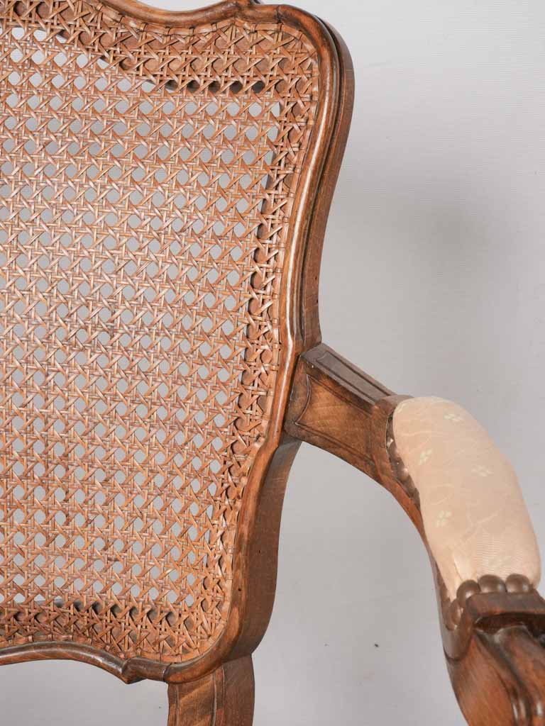 Pair Louis XV Provencal armchairs w/ cane back