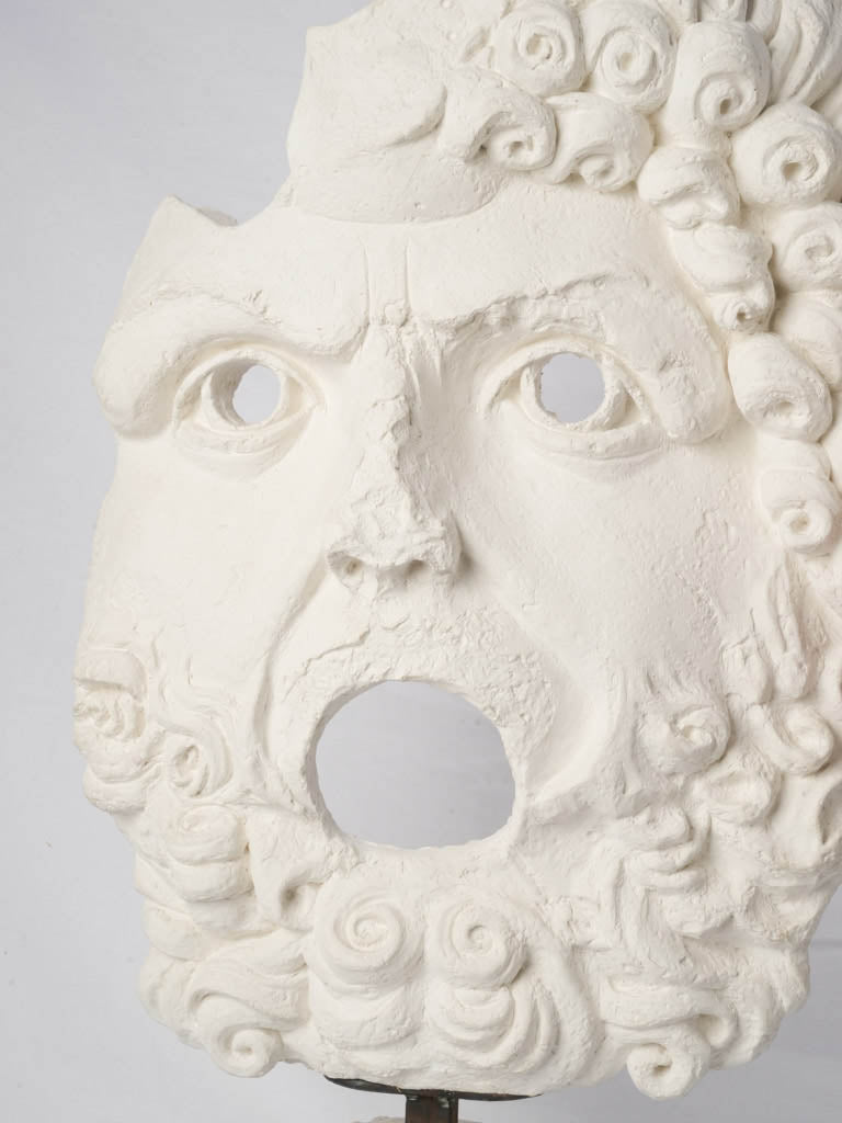 PLASTER MASK◎ART＞石膏像＞ベロッキオ｜顔面像｜◎L8-YA290 Pair of Oversized 1960s Italian Plaster Mask Sculptures - 42½