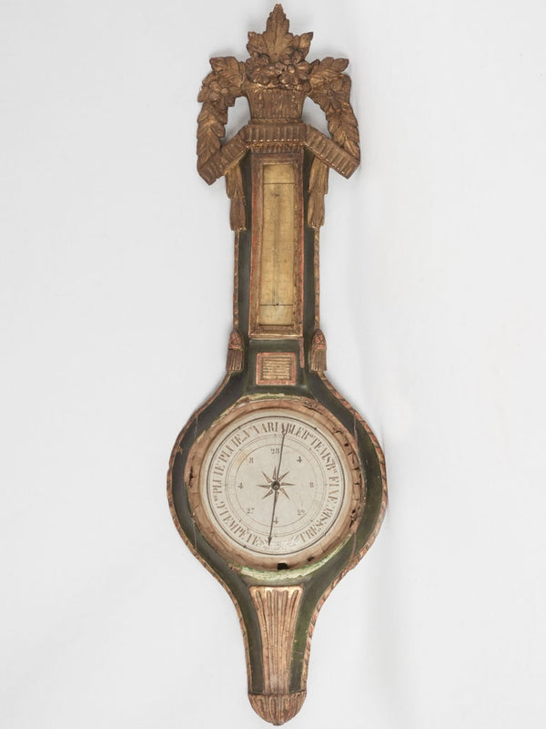 Ancient rustic Louis XVI barometer