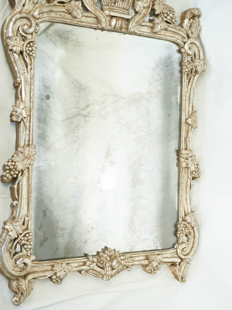 Historical 18th-century silver mirror
