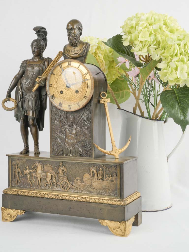 Intricate 19th-century Roman figurine clock