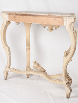 Pair Louis XV marble consoles 41¾" x  51¼" x 17¾"
