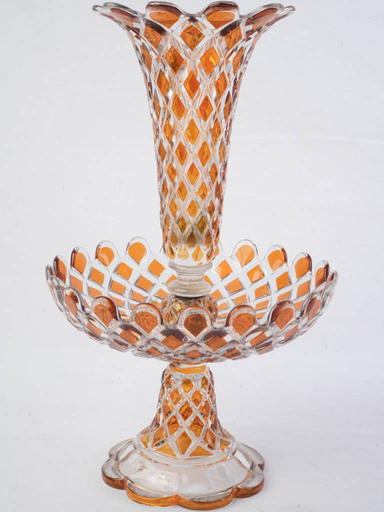 Elegant crystal cornet solid vase  