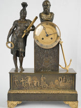 Antique bronze French mantle clock