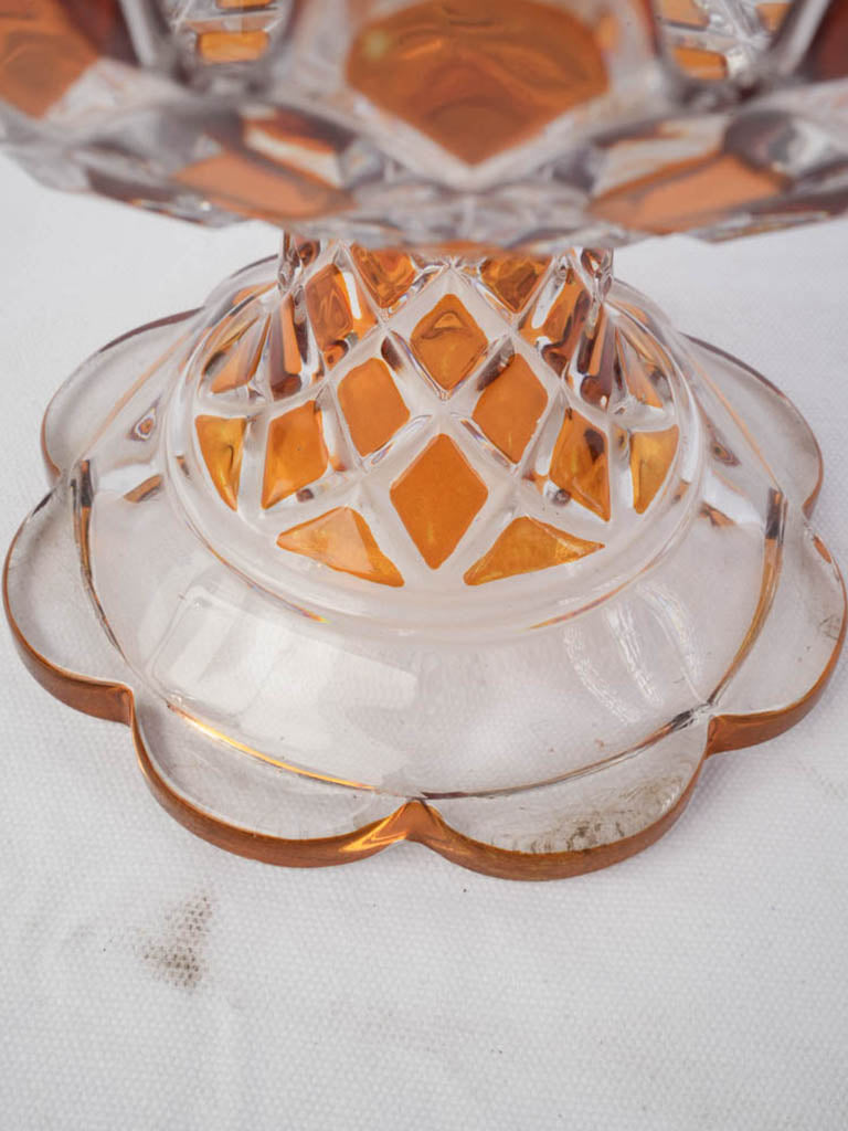 Warm amber-toned decorative vase  