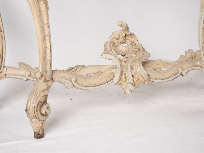 Pair Louis XV marble consoles 41¾" x  51¼" x 17¾"