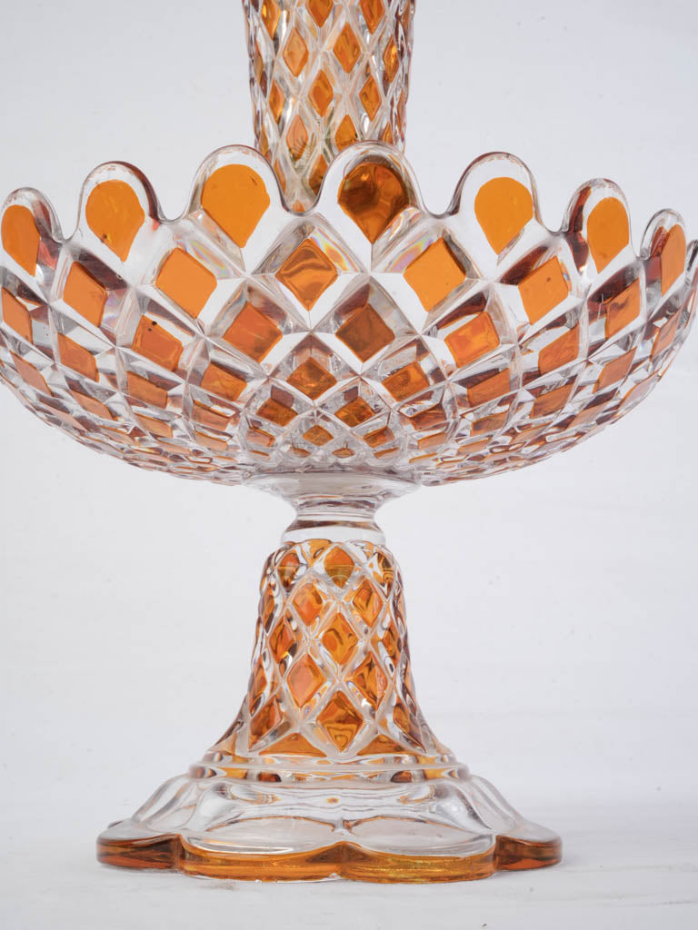 Brilliant translucent crystal centerpiece  