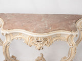 Pair Louis XV marble consoles 41¾" x  51¼" x 17¾"
