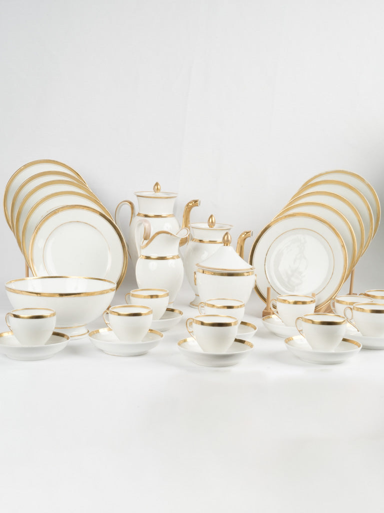 Antique Parisian porcelain tea set