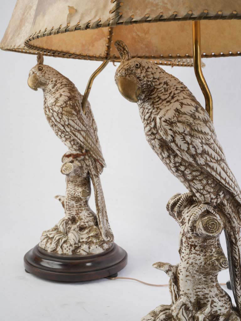 Mid-century styled parrot table lamp