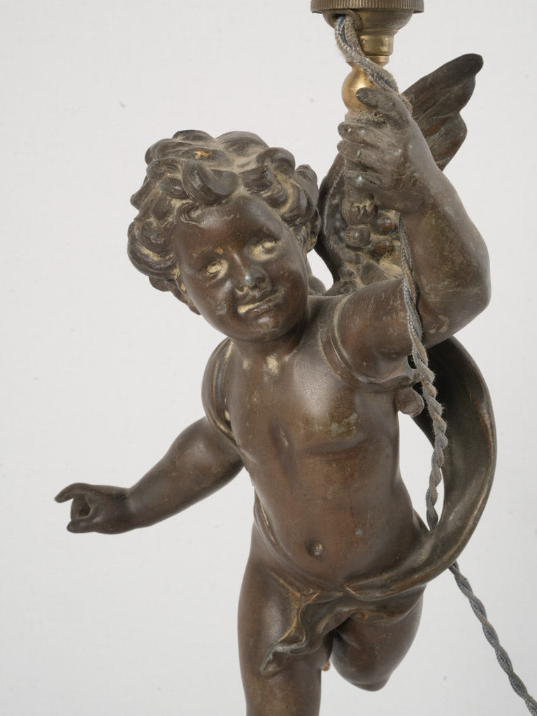 Timeless artistic French cherub lamp  