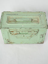 Historical spearmint green first aid container