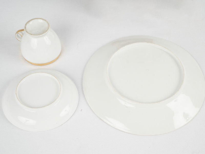 Historic no-mark porcelain dishes